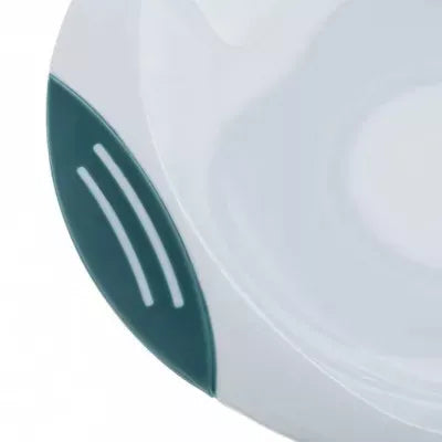 Akuku dubenėlis limpančiu dugnu ir neslystančiais kraštais, white/turq, A0524