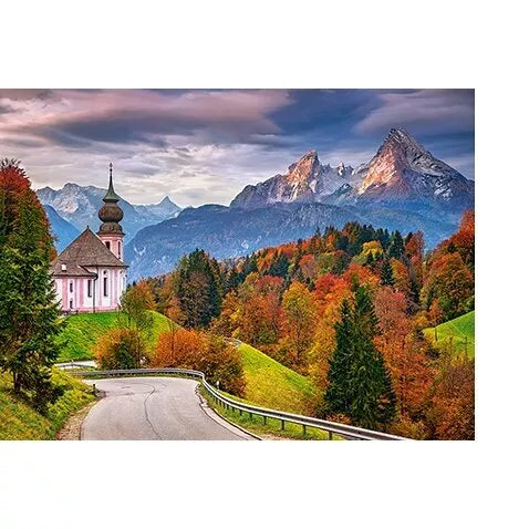 Castorland dėlionė Autumn in Bavarian Alps,Germany 2000 det.
