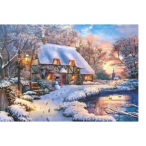 Castorland dėlionė Winter Cottage 500 det