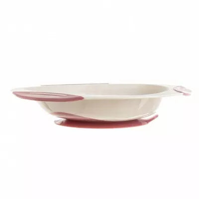 Akuku dubenėlis limpančiu dugnu ir neslystančiais kraštais, beige/pink, A0525