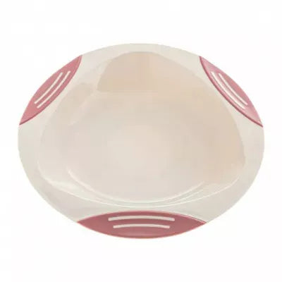 Akuku dubenėlis limpančiu dugnu ir neslystančiais kraštais, beige/pink, A0525