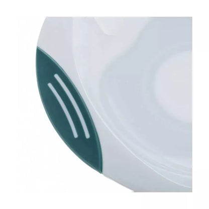 Akuku dubenėlis limpančiu dugnu ir neslystančiais kraštais, white/turq, A0524