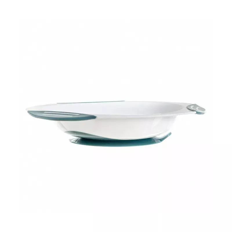 Akuku dubenėlis limpančiu dugnu ir neslystančiais kraštais, white/turq, A0524