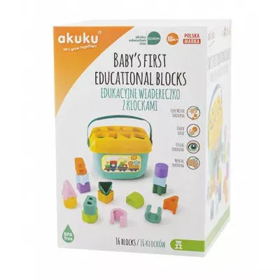 Akuku edukacinės kaladėlės, 16 vnt., A0459