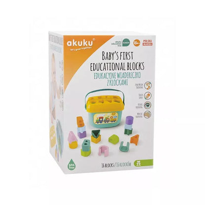 Akuku edukacinės kaladėlės, 16 vnt., A0459