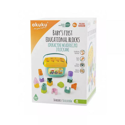 Akuku edukacinės kaladėlės, 16 vnt., A0459