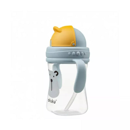Akuku gertuvė su šiaudeliu, 300ml, su dviem rankenėlėmis, BEAR A0203