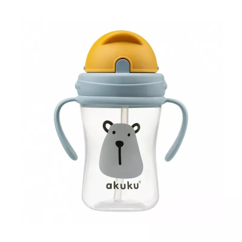 Akuku gertuvė su šiaudeliu, 300ml, su dviem rankenėlėmis, BEAR A0203