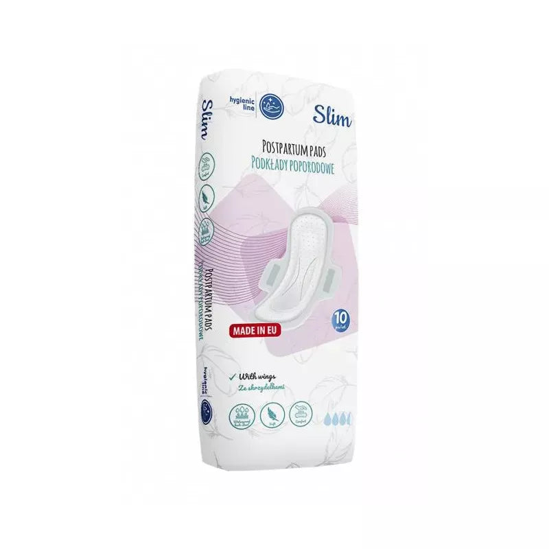 Akuku higieniniai įklotai po gimdymo, 10 vnt. SLIM, A0069