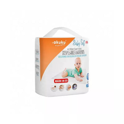 Akuku kūdikio pervystymo paklotai SOFT, 40x60, 15 vnt., A0500