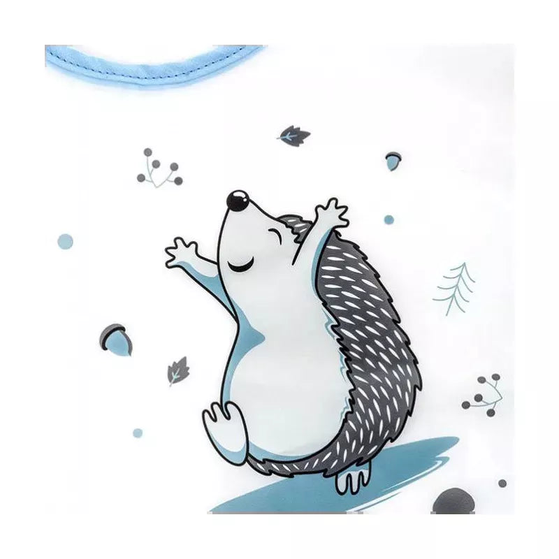 Akuku kūdikio seilinukas ilgomis su užsegimu ir kišenėle, Hedgehog, A0520     30x30 cm