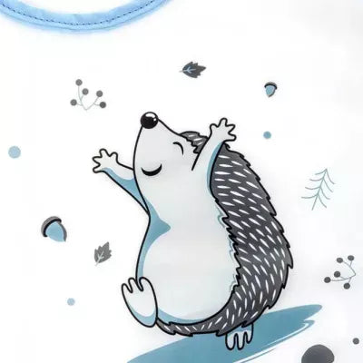 Akuku kūdikio seilinukas ilgomis su užsegimu ir kišenėle, Hedgehog, A0520     30x30 cm