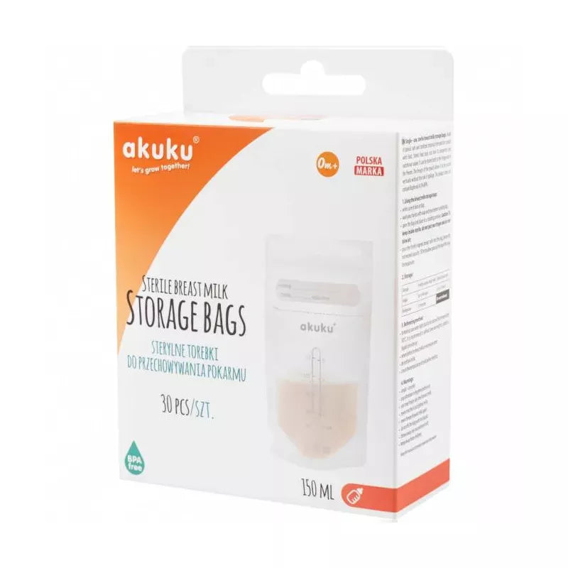 Akuku maišeliai motinos pienui, 30 vnt. 150 ml., A0011