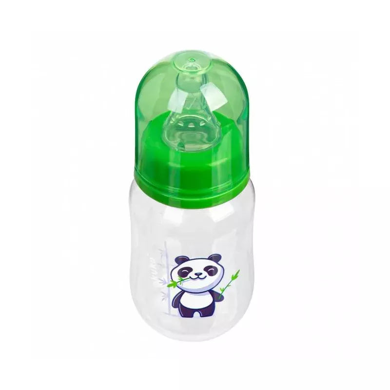 Akuku maitinimo buteliukas 125 ml su silikoniniu žinduku, А0104_Green