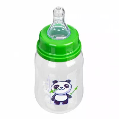 Akuku maitinimo buteliukas 125 ml su silikoniniu žinduku, А0104_Green