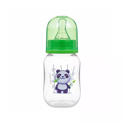 Akuku maitinimo buteliukas 125 ml su silikoniniu žinduku, А0104_Green