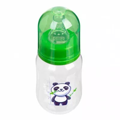Akuku maitinimo buteliukas 125 ml su silikoniniu žinduku, А0104_Green