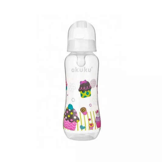 Akuku maitinimo buteliukas 250 ml. su silikoniniu žinduku,  А0005