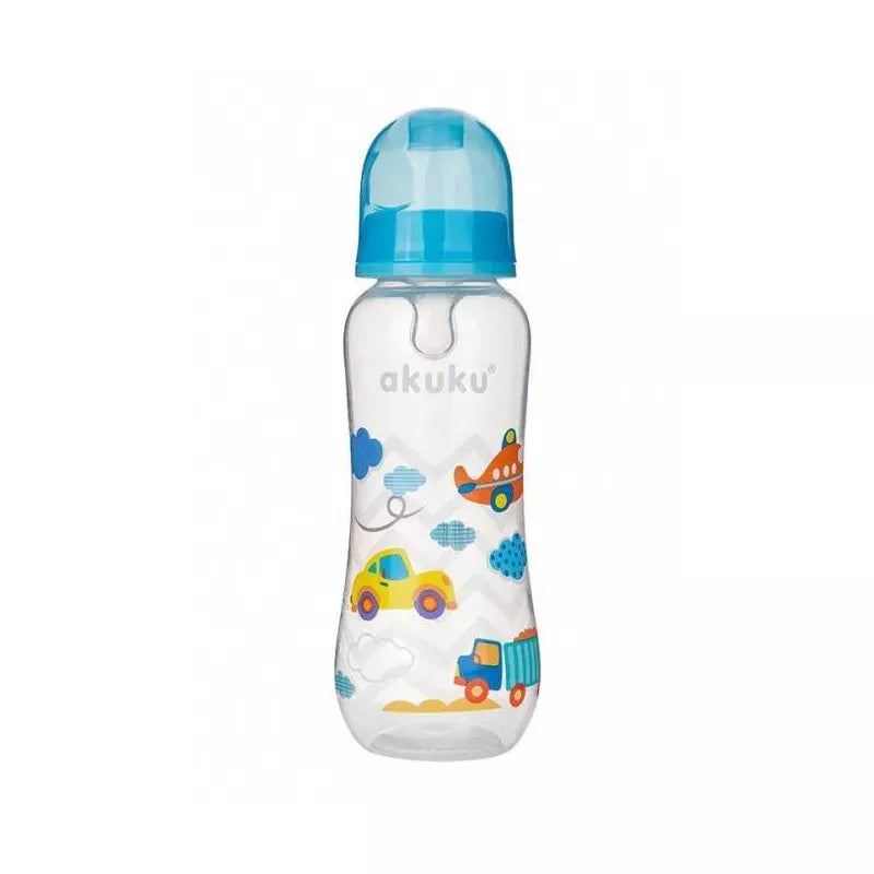 Akuku maitinimo buteliukas 250 ml. su silikoniniu žinduku,  А0005