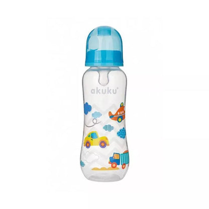 Akuku maitinimo buteliukas 250 ml. su silikoniniu žinduku,  А0005