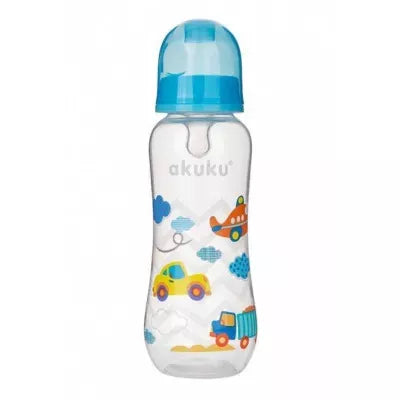 Akuku maitinimo buteliukas 250 ml. su silikoniniu žinduku,  А0005