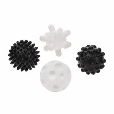 Akuku minkšti sensoriniai kamuoliukai, 4 vnt., Black/white A0469