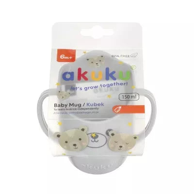 Akuku mokomasis puodelis 150 ml., pilkas, A0695