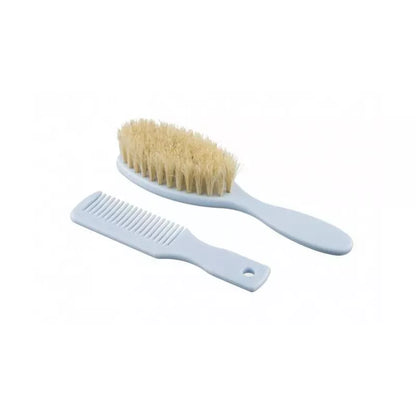 Akuku naturalių šerių plaukų šepetys ir šukos, A0457-BLUE