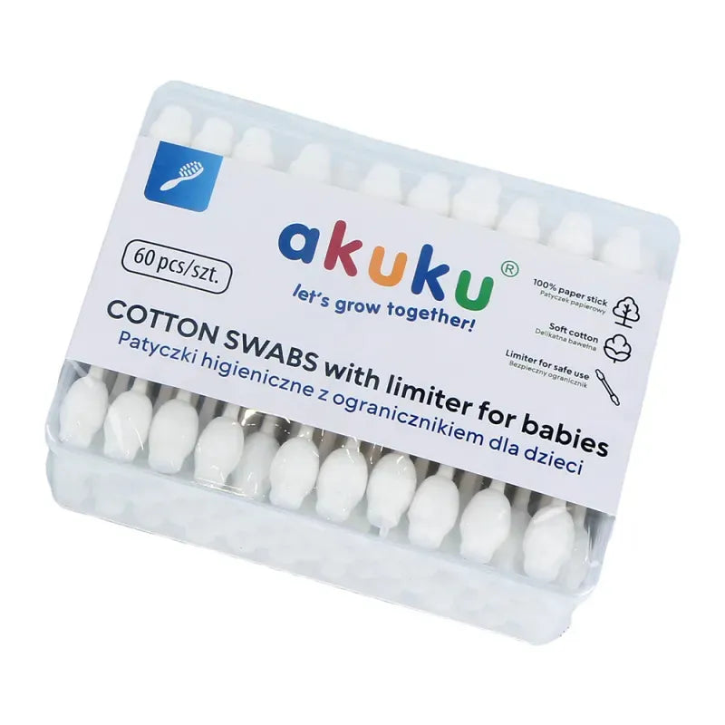 Akuku saugūs krapštukai ausims 60 vnt., A0710