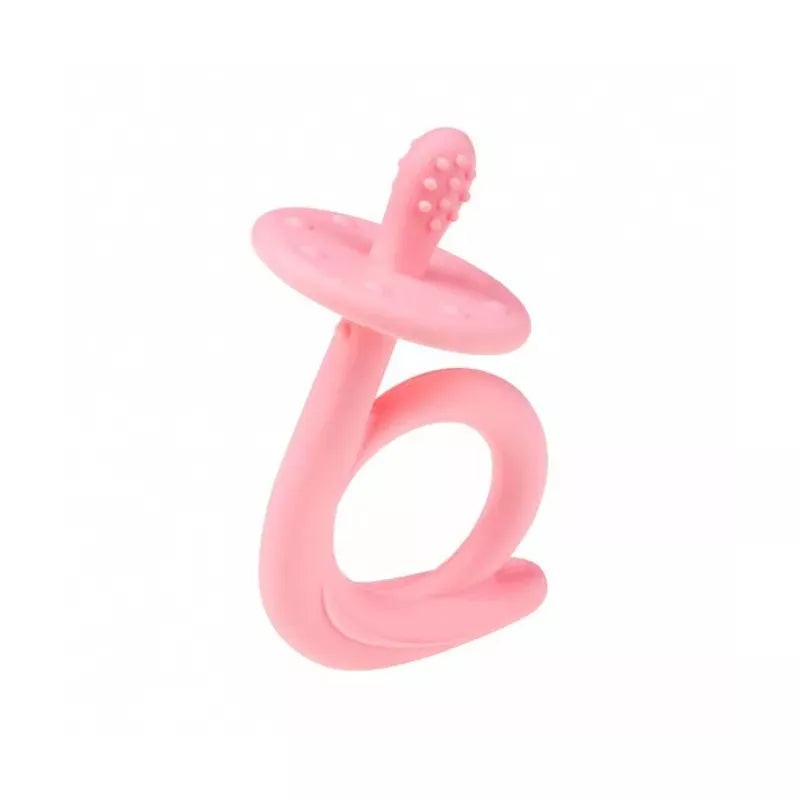 Akuku silikoninis kramtukas SNAIL, guminis masažuoklis, A0115_PINK