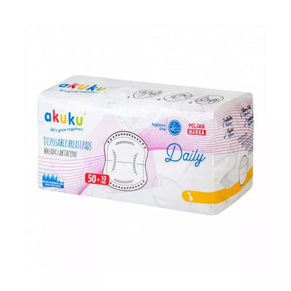 Akuku vienkartiniai įklotai į liemenėlę Daily, 60 vnt. A0160