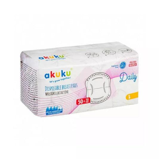 Akuku vienkartiniai įklotai į liemenėlę Daily, 60 vnt. A0160