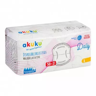 Akuku vienkartiniai įklotai į liemenėlę Daily, 60 vnt. A0160