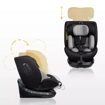 Autokėdutė Caretero Bosco I-size 0-36 kg., 360°, Olive