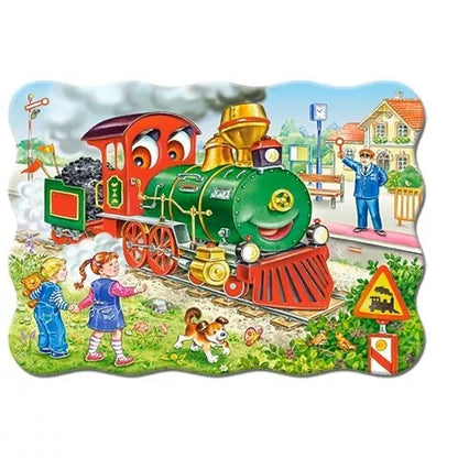 Castorland dėlionė Green Locomotive 30 det.
