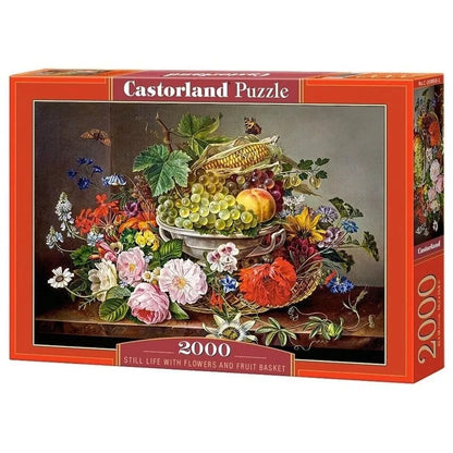 Castorland dėlionė Still Life with Flowers and Fruit Basket 2000 det
