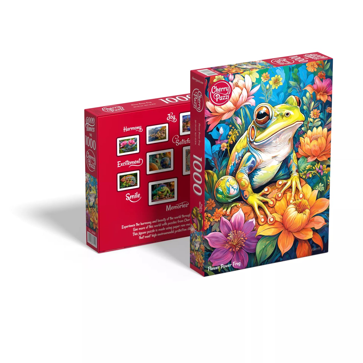 CherryPazzi dėlionė Flower Power Frog1000 det