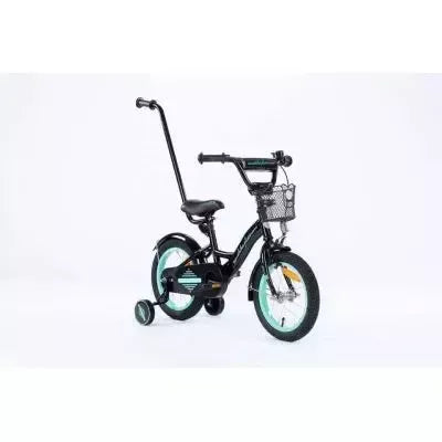 Dviratukas TOMABIKE "PLATINUM" 14, BLACK / TURKUS