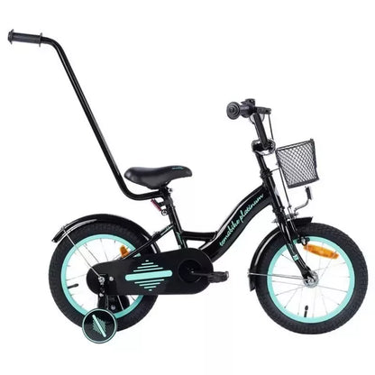 Dviratukas TOMABIKE "PLATINUM" 14, BLACK / TURKUS