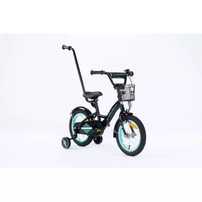 Dviratukas TOMABIKE "PLATINUM" 14, BLACK / TURKUS