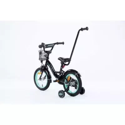 Dviratukas TOMABIKE "PLATINUM" 14, BLACK / TURKUS