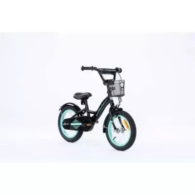 Dviratukas TOMABIKE "PLATINUM" 14, BLACK / TURKUS