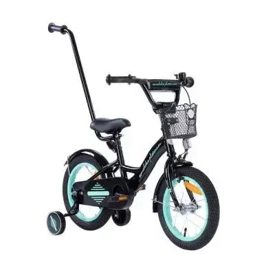 Dviratukas TOMABIKE "PLATINUM" 14, BLACK / TURKUS
