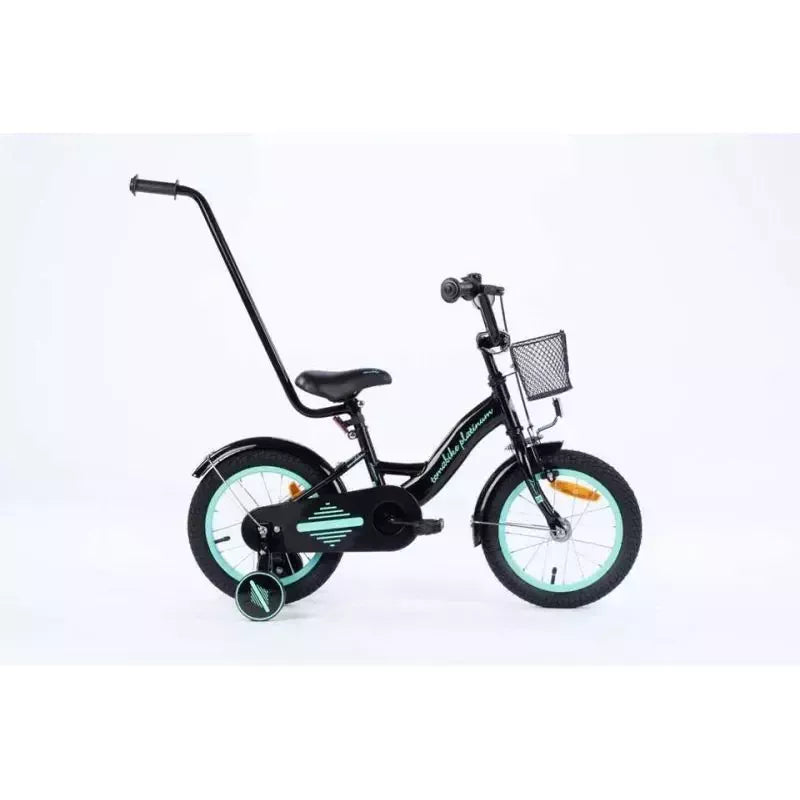 Dviratukas TOMABIKE "PLATINUM" 14, BLACK / TURKUS