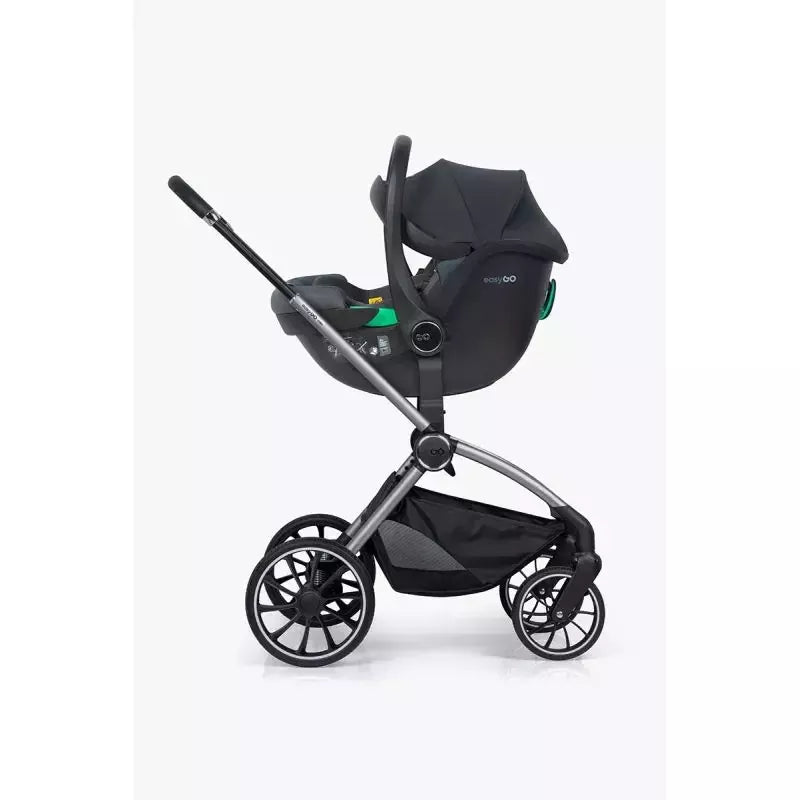 Pasisukanti autokėdutė su isofix baze Easy go Buz Pro I-size 0-13, Granito