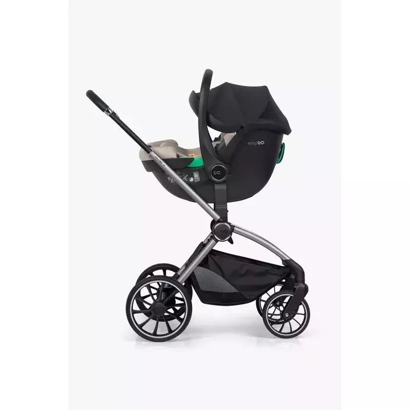 Pasisukanti autokėdutė su isofix baze Easy go Buz Pro I-size 0-13, Taupe