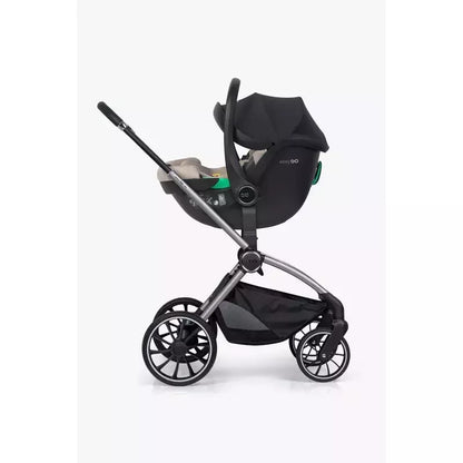 Pasisukanti autokėdutė su isofix baze Easy go Buz Pro I-size 0-13, Taupe