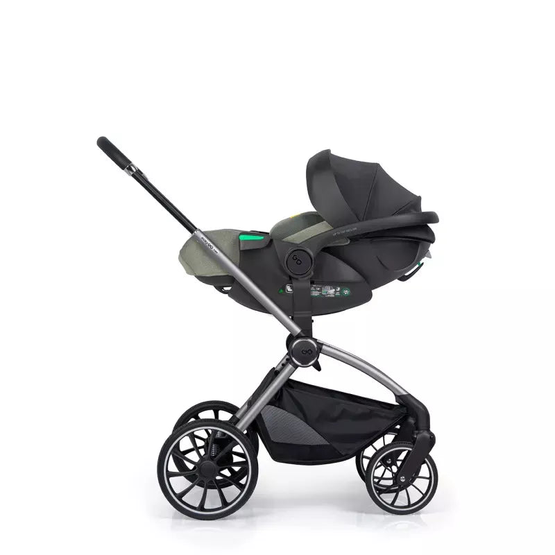Pasisukanti, gulima autokėdutė su isofix baze Easy go Buz Pro Xtd I-size 0-13, Greener