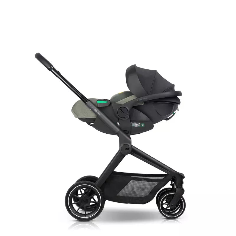 Pasisukanti, gulima autokėdutė su isofix baze Easy go Buz Pro Xtd I-size 0-13, Greener