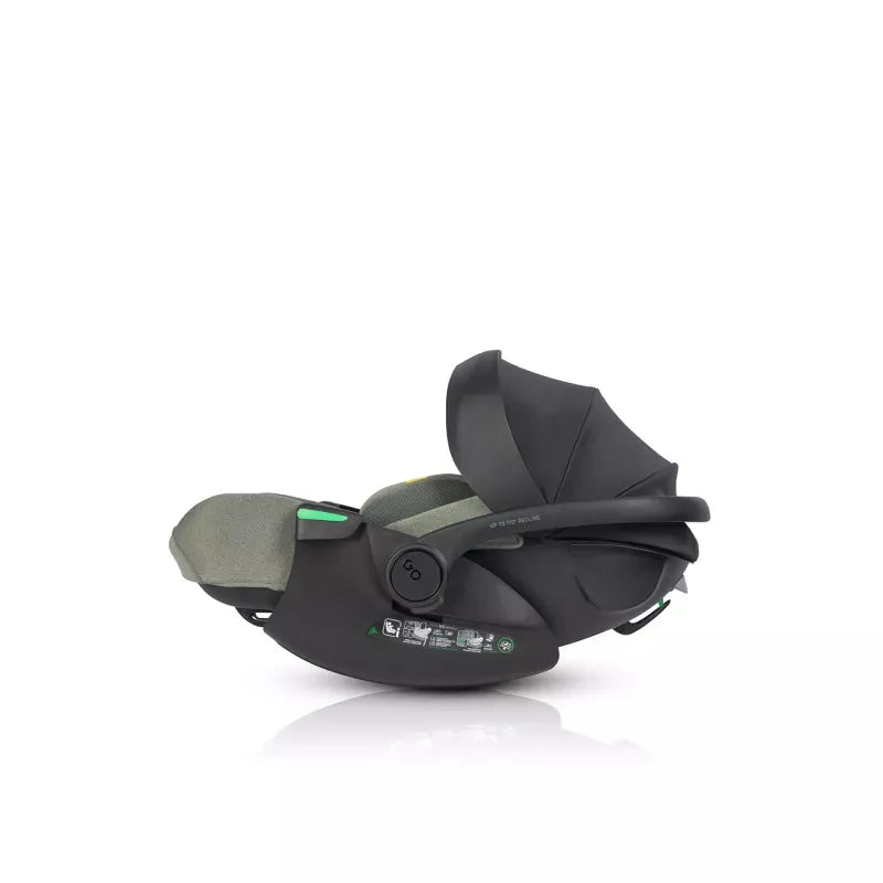 Pasisukanti, gulima autokėdutė su isofix baze Easy go Buz Pro Xtd I-size 0-13, Greener